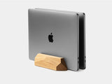 oakywood oak wooden dual laptop stand | oak