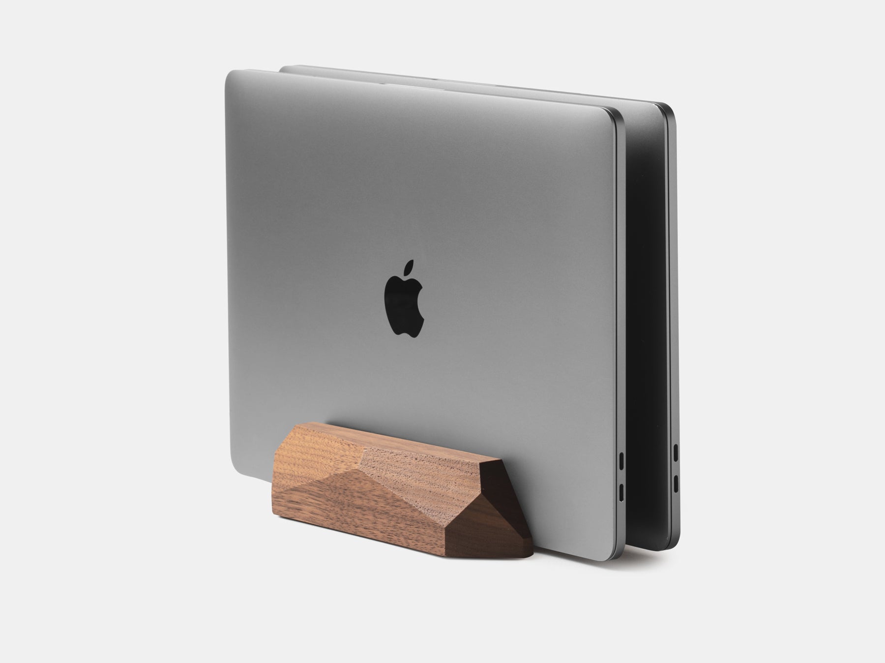 oakywood walnut wooden dual laptop stand | walnut