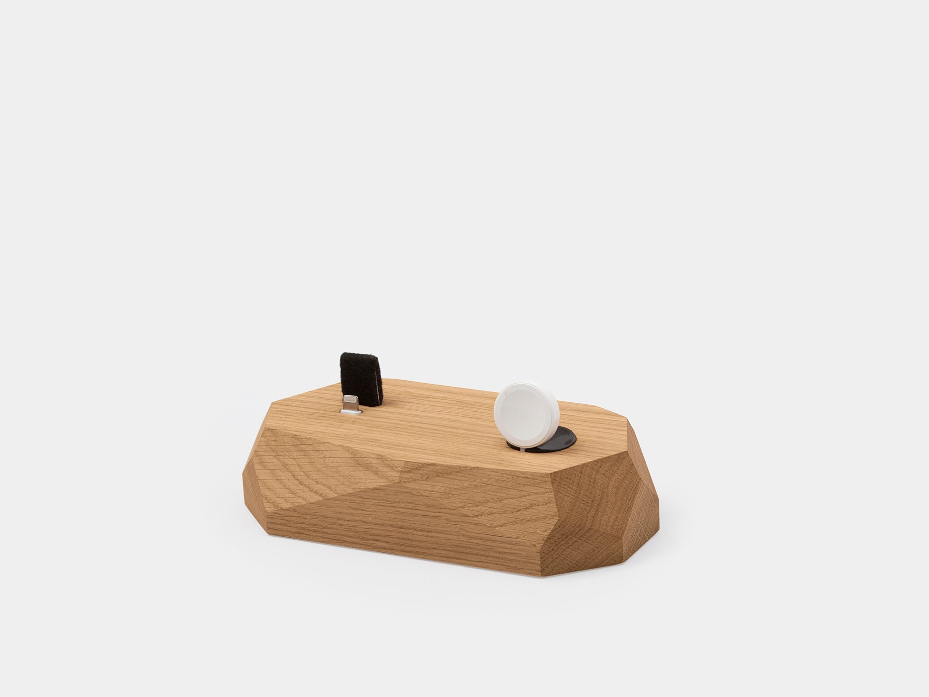 oakywood oak wooden combo dock empty | oak, lightning