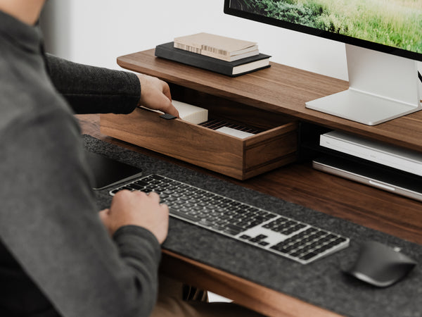 Oakywood Desk Shelf walnut | walnut,
