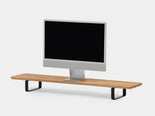 oak desk shelf with black legs | oak, black