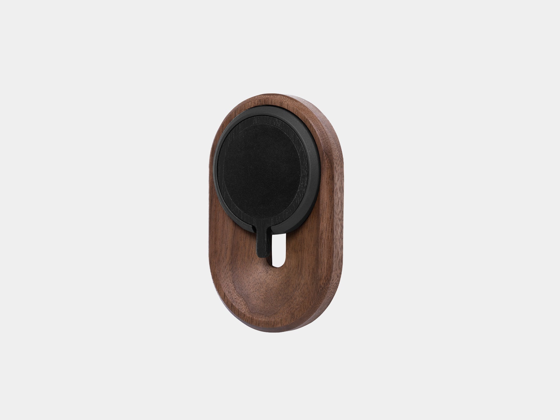 walnut magsafe iphone wall mount - with magsafe puck | walnut
