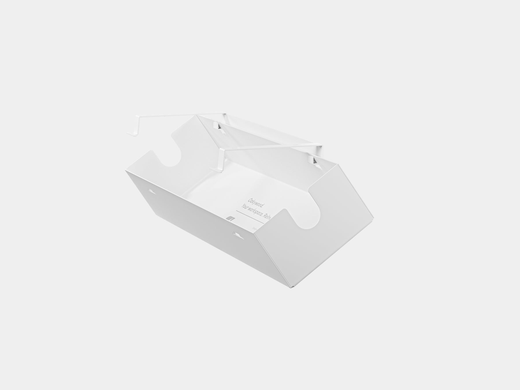 oakywood cable management tray white small size | white, small