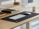 oakywood medium anthracite felt desk mat on oak desk | anthracite, 