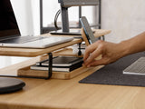oak wooden desk shelf side closeup |  oak, 