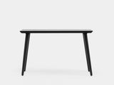 black wooden oakywood classic desk front view | black,