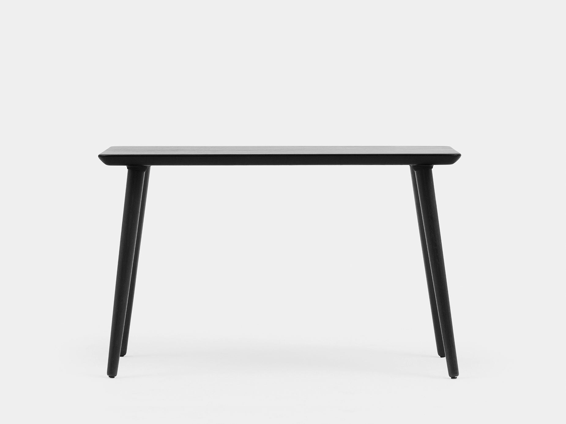 black wooden oakywood classic desk front view | black,