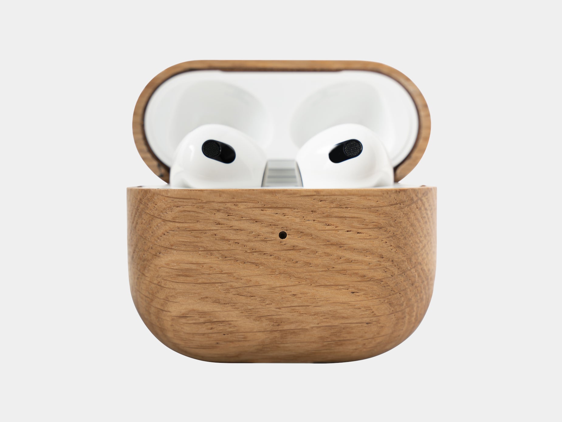 oakywood oak wooden airpods 3 case open | oak, airpods 3
