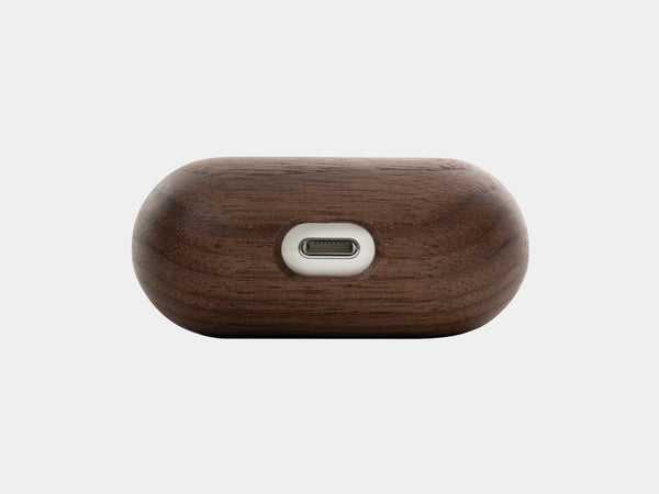 oakywood walnut wooden airpods 3 case connector | walnut, airpods 3