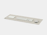 oakywood large stone grey felt desk mat side view | stone grey, large