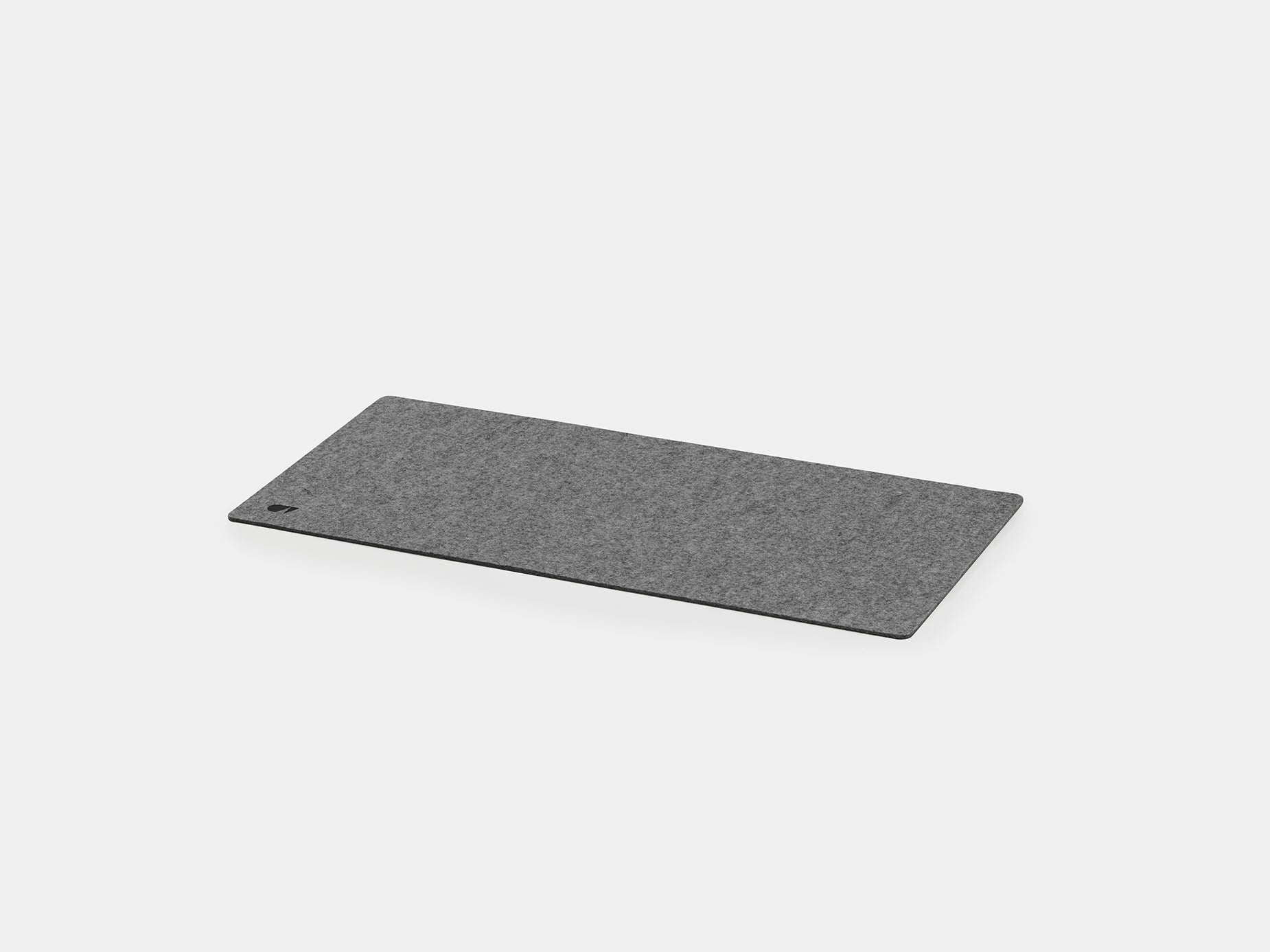 oakywood medium grey felt desk mat empty view | grey, medium