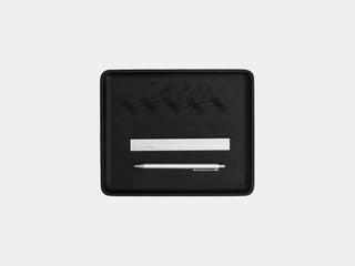 oakywood black wooden tray medium size top view | black, medium