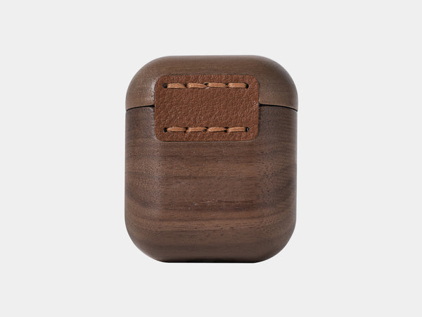 oakywood walnut wooden airpods case back | walnut, airpods 1/2